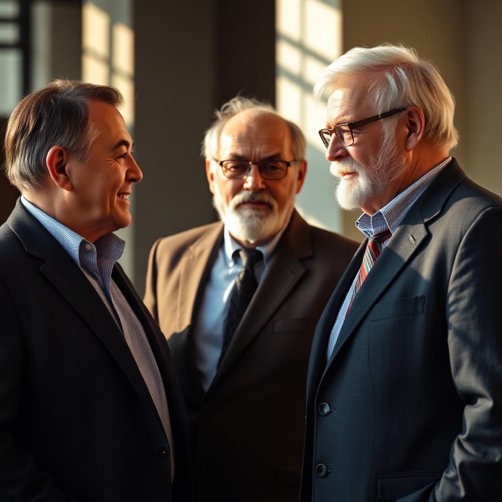 Three mentors in conversation together